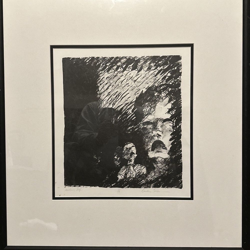 Nuclear Box 1/4 Candice Print Sketch Drawing Framed 24"x 25"